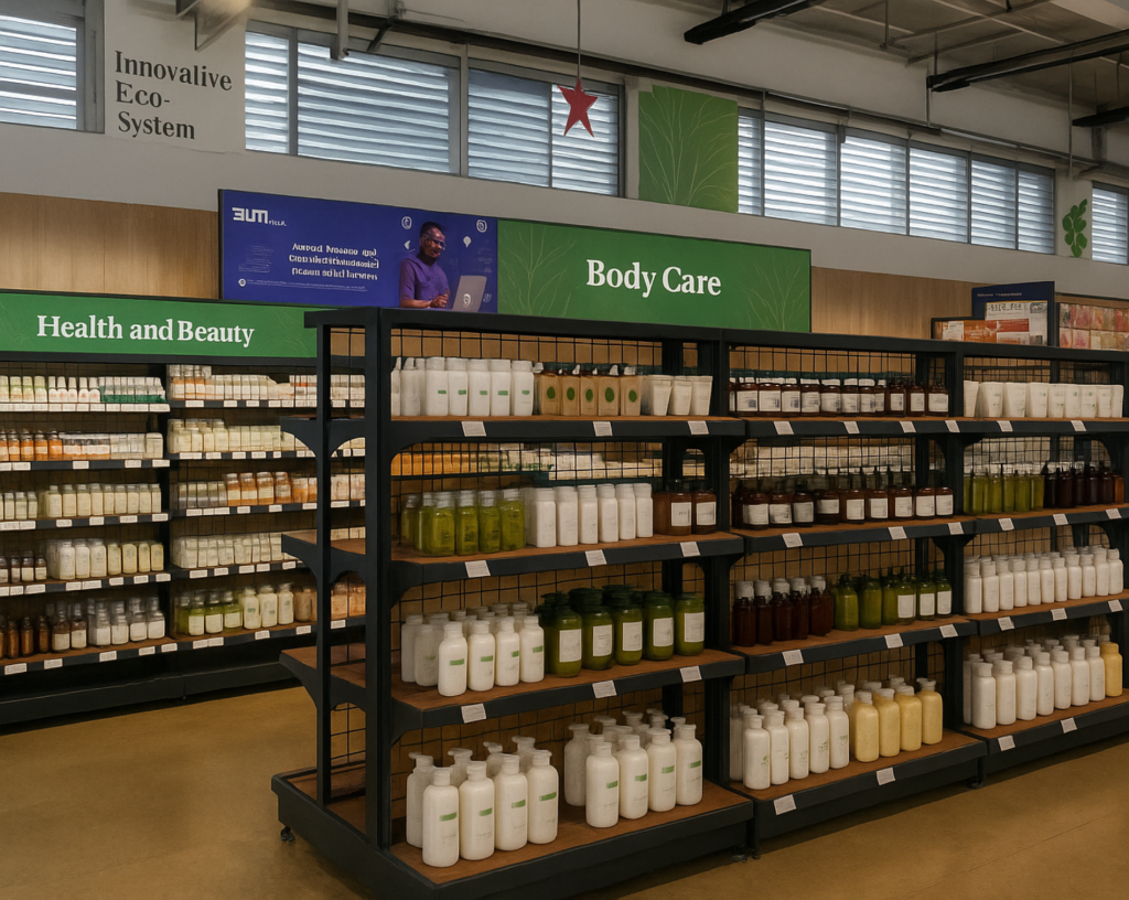 Double-sided Gondola Shelves